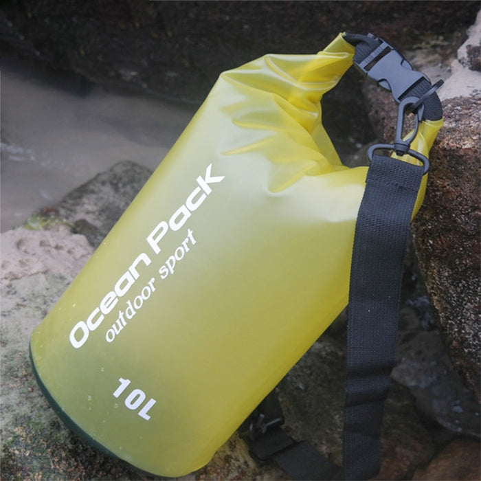 Outdoor Waterproof Single Shoulder Dry Bag Dry Sack PVC Barrel Bag, Capacity: 10L, 10L