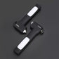 Emergency survival hammer with bright white light bar and dark body, shown at angles