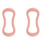 Pair of light pink massage yoga rings with textured raised massage ridges