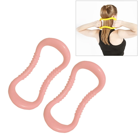 2 PCS PP Double Massage Point Yoga Circle Fascia Stretching Ring Pilates Resistance Ring, Light Pink, Purple, Sky Blue, Yellow, Dark Blue, Pink, Green, Grass Green