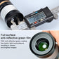 Green-coated front lens of the 8-24mm zoom eyepiece with black housing and silver ring