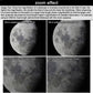 Zoom effect through an 8-24mm telescope eyepiece with different magnifications of the moon