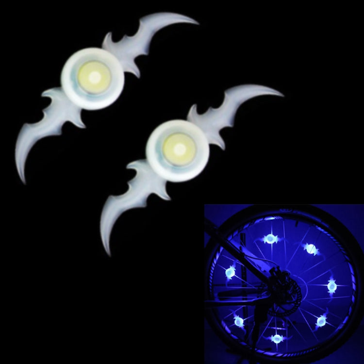Bicycle spoke LED light set (2 lights) with warm white-yellow glow and white mounts