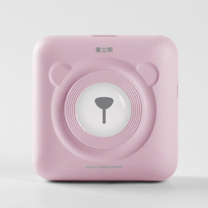 Pink bear-shaped A6 portable inkless thermal pocket printer