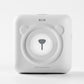 White pocket thermal Bluetooth printer with bear-ring paper feed