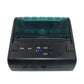 Front control panel of portable thermal printer with buttons and indicator lights, black