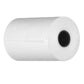 Single white thermal paper roll, thick cylinder shape with black inner core