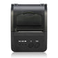 Portable thermal receipt printer, front view with status icons, error/charge lights, power and feed buttons.