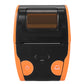 Orange and black front view Bluetooth POS thermal receipt printer with status buttons