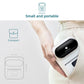 Compact white Phomemo handheld thermal label printer held in hand