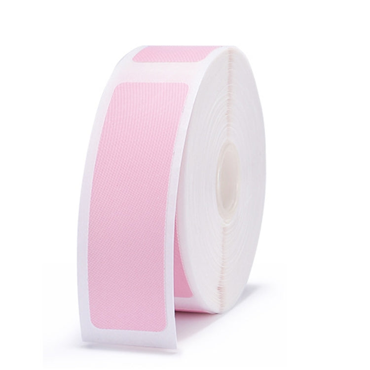 Pink barcode label printing paper roll with rectangular label sections