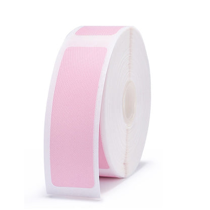 Pink barcode label printing paper roll with rectangular label sections