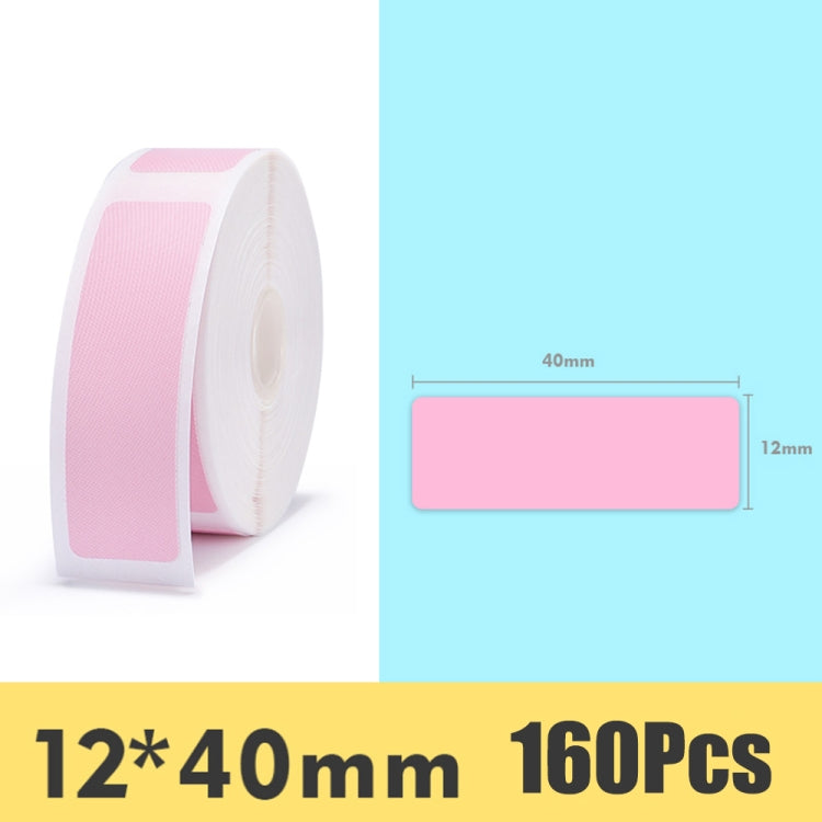 Pink barcode label printing paper strip roll with rectangular label size graphic