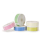 Assorted colored barcode label printing paper rolls with matching label strips