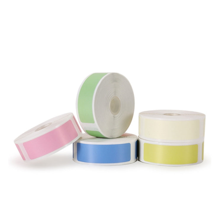 Assorted colored barcode label printing paper rolls with matching label strips