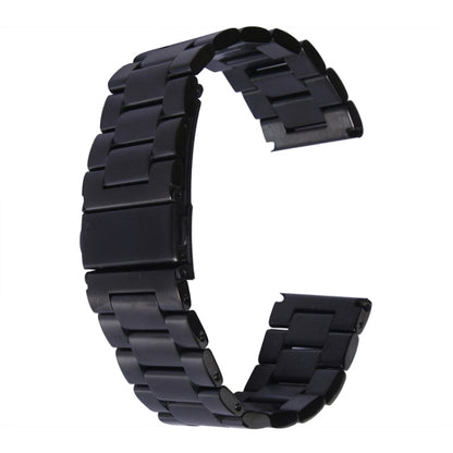 Black metal link watch band with classic buckle clasp for Apple Watch 42mm