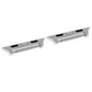 Silver metal watch strap connectors with pin posts and black elongated openings