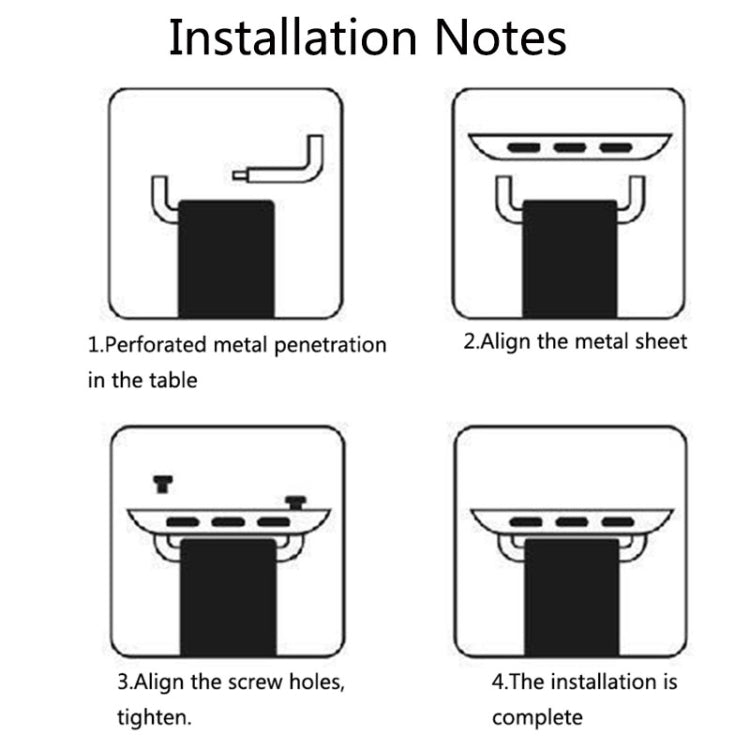 Installation instruction diagram for metal watch strap connectors, step panel layout