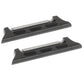 Black metal strap connector pair with long silver pins for Apple Watch