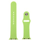 Green rubber Apple Watch band with pin-and-tuck closure, 42mm top and bottom strap ends