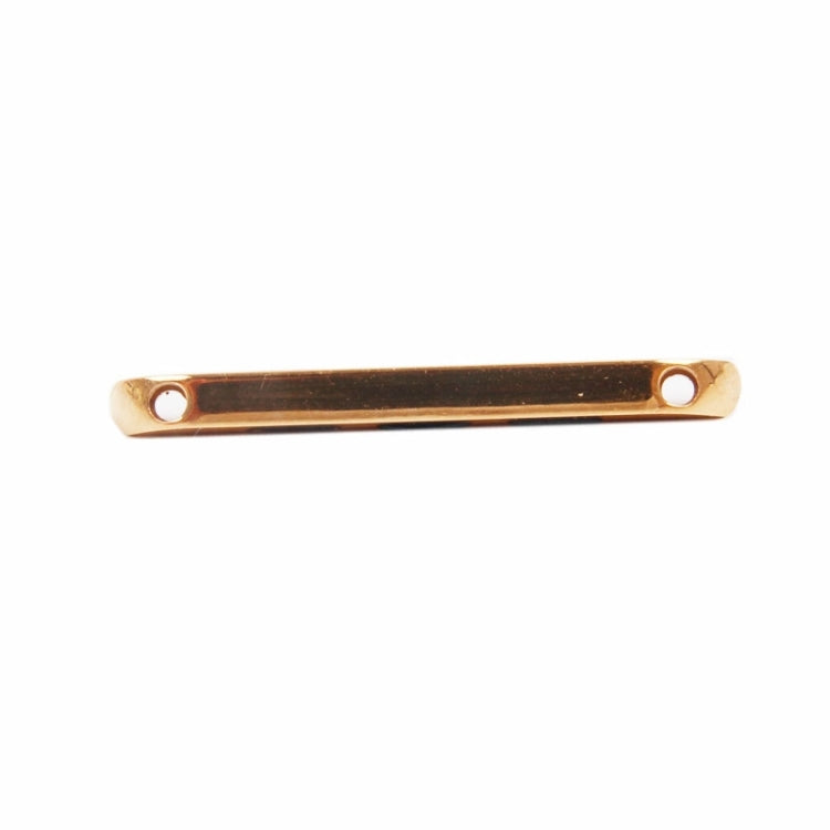 Gold metal buckle plate with two screw holes