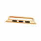 Gold metal strap connector buckle with vent holes and clasp