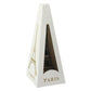 Paris Eiffel Tower gift box, white triangular sleeve with Paris text
