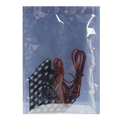 Car side mirror LED arrow turn signal light kit in plastic bag, two panels and wire leads