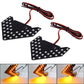 Car side mirror LED arrow turn signal lights, sequential amber LED arrow glow with wires