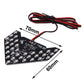 Car side mirror LED arrow light panel, 70mm x 60mm, red/black cable included