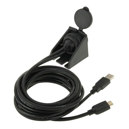 USB 2.0 & Mini HDMI (Type-C) Male to USB 2.0 & HDMI (Type-A) Female Adapter Cable with Car Flush Mount, Length: 2m, USB 2.0 & Mini HDMI Male to USB 2.0 & HDMI Female