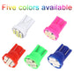 10-pack T10 8-LED car signal light bulbs in five colors: white, red, pink, green, blue