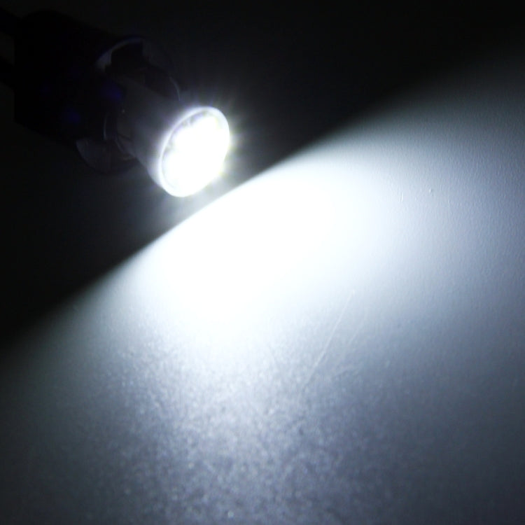T10 8-LED car signal light bulb emitting bright white light