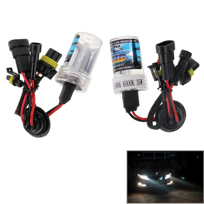 HID Xenon headlight bulbs with wiring harness, 9006, waterproof design.