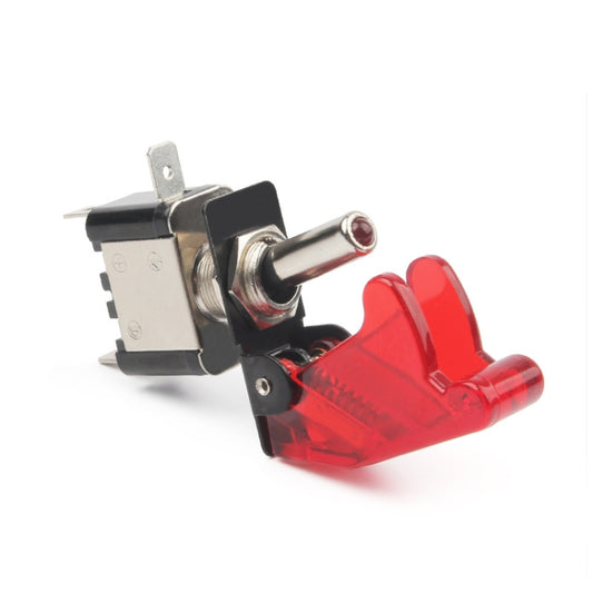 Flip Cover Nitrous Arming Switch with Green LED Indicator , Green