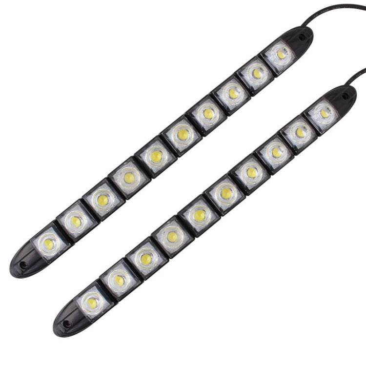 Pair of flexible black LED snake light bars with rows of square SMD LEDs