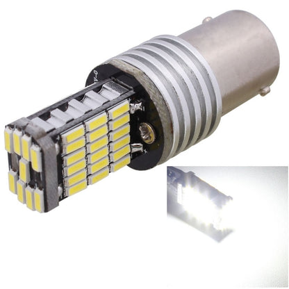 Metal-base 1156 LED car brake light bulb with 45 SMD LEDs, white light.