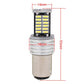 LED bulb with square white LED array on metal base, shown with 14mm and 18mm
