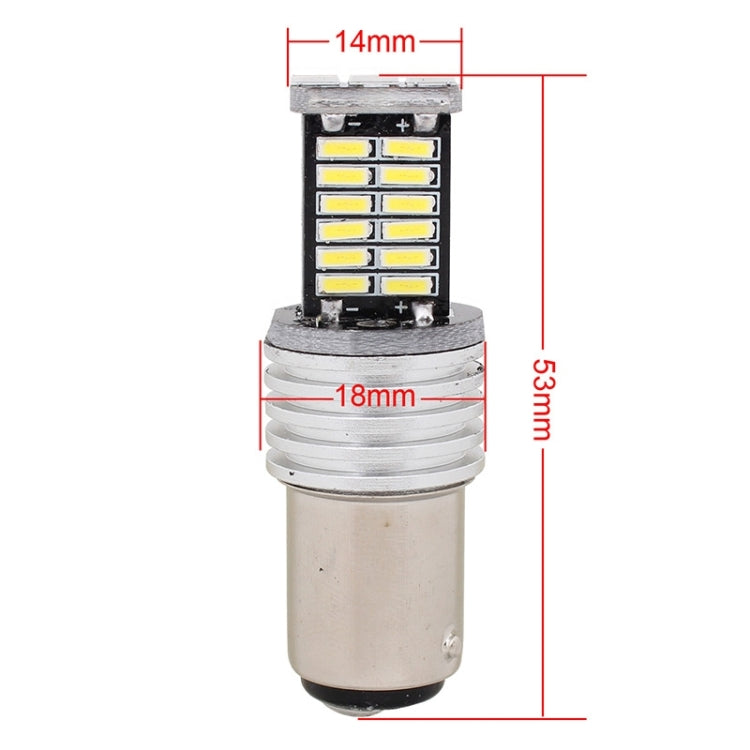 LED bulb with square white LED array on metal base, shown with 14mm and 18mm