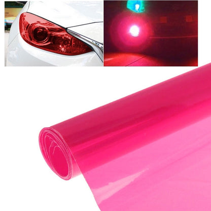 Pink headlight tint film sticker roll, translucent sheet for car lamps