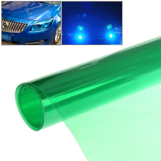 Green headlight tint film sticker roll, translucent sheet for car lamps