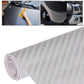 3D carbon fiber PVC car sticker roll, light gray textured finish, 127cm x 50cm