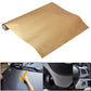 3D carbon fiber PVC car sticker sheet roll, gold textured finish, 127cm x 50cm