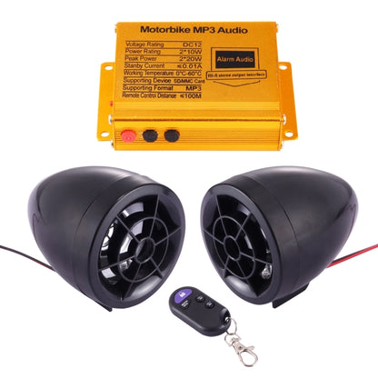 Motorcycle MP3 audio player control box with remote and audio output connectors