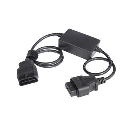 Diagnostic connector module with OBD-style cables and two black connectors