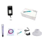 Handheld 3D printing pen kit with EU power adapter, cable, spool, and base stand