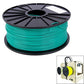 Teal PLA filament spool, 3.0 mm 3D printing filament on black reel