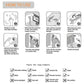 Wall sticker how-to-use guide with step diagrams and suitable surface checklist