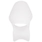 White silicone toe spacer brace with open slot for big toe, close-up
