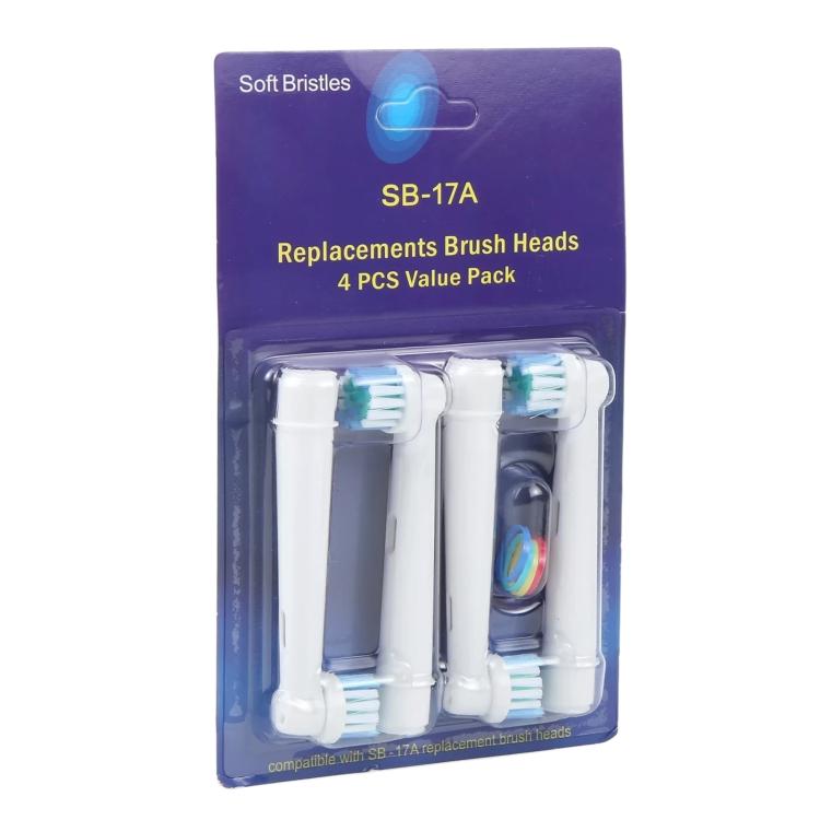4 PCS/Pack Electric Toothbrush Replacement Heads, Soft Bristles for Deep Cleaning and Gum Care